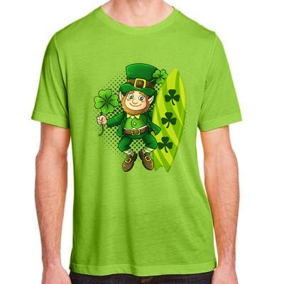 Surfing Summer Beach St Patricks Beer Cheers Shamrock Lucky Gift Adult ChromaSoft Performance T-Shirt