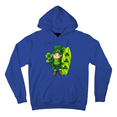 Surfing Summer Beach St Patricks Beer Cheers Shamrock Lucky Gift Hoodie