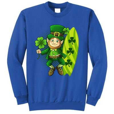 Surfing Summer Beach St Patricks Beer Cheers Shamrock Lucky Gift Sweatshirt