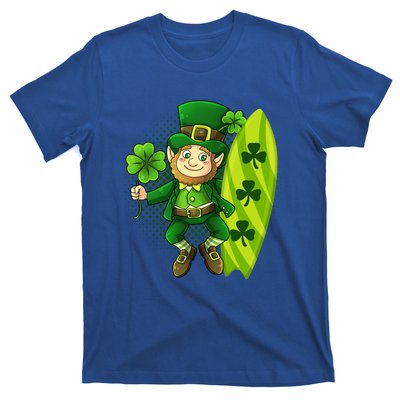 Surfing Summer Beach St Patricks Beer Cheers Shamrock Lucky Gift T-Shirt