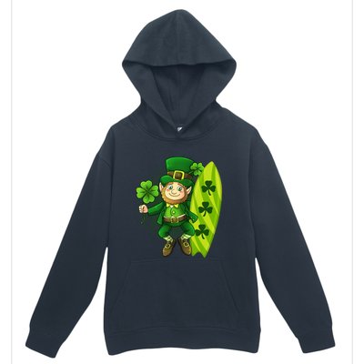 Surfing Summer Beach St Patricks Beer Cheers Shamrock Lucky Gift Urban Pullover Hoodie