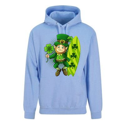 Surfing Summer Beach St Patricks Beer Cheers Shamrock Lucky Gift Unisex Surf Hoodie