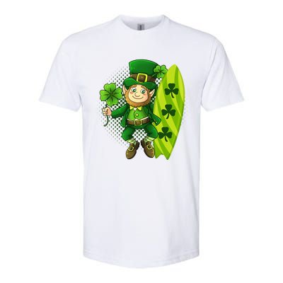 Surfing Summer Beach St Patricks Beer Cheers Shamrock Lucky Gift Softstyle CVC T-Shirt