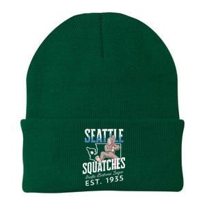 Seattle Squatches Bigfoot Baseball Team for Sasquatch Lovers Knit Cap Winter Beanie