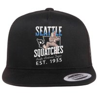 Seattle Squatches Bigfoot Baseball Team for Sasquatch Lovers Flat Bill Trucker Hat