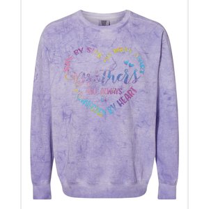 Siblings Side By Side Or Miles Apart Brothers Colorblast Crewneck Sweatshirt