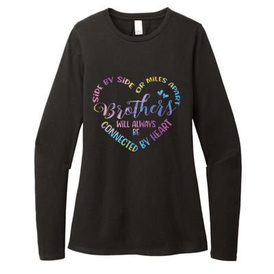 Siblings Side By Side Or Miles Apart Brothers Womens CVC Long Sleeve Shirt