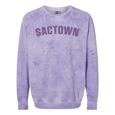 Sactown Sacramento Basketball Colorblast Crewneck Sweatshirt