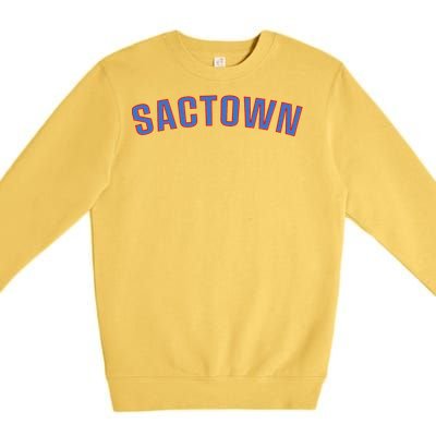 Sactown Sacramento Basketball Premium Crewneck Sweatshirt