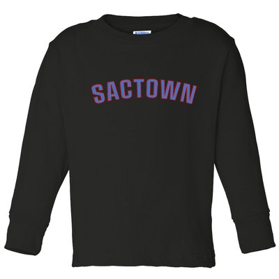 Sactown Sacramento Basketball Toddler Long Sleeve Shirt