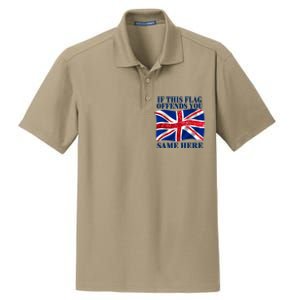 Shithead Steve British If This Flag Offends You Same Here Dry Zone Grid Polo