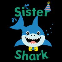 Sister Shark Birthday Party Matching Family City Backpack