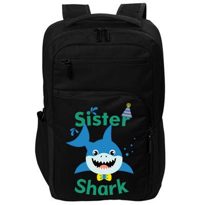 Sister Shark Birthday Party Matching Family Impact Tech Backpack
