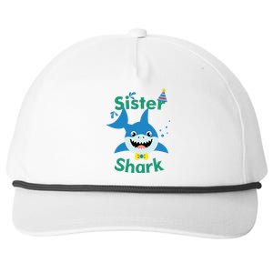 Sister Shark Birthday Party Matching Family Snapback Five-Panel Rope Hat