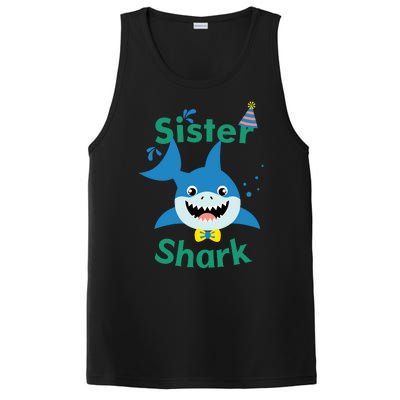 Sister Shark Birthday Party Matching Family PosiCharge Competitor Tank