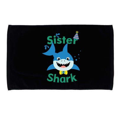 Sister Shark Birthday Party Matching Family Microfiber Hand Towel