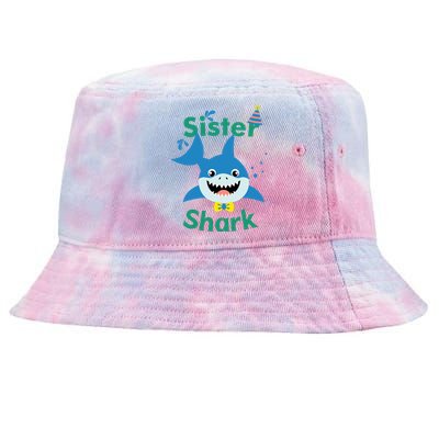 Sister Shark Birthday Party Matching Family Tie-Dyed Bucket Hat