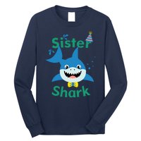 Sister Shark Birthday Party Matching Family Long Sleeve Shirt