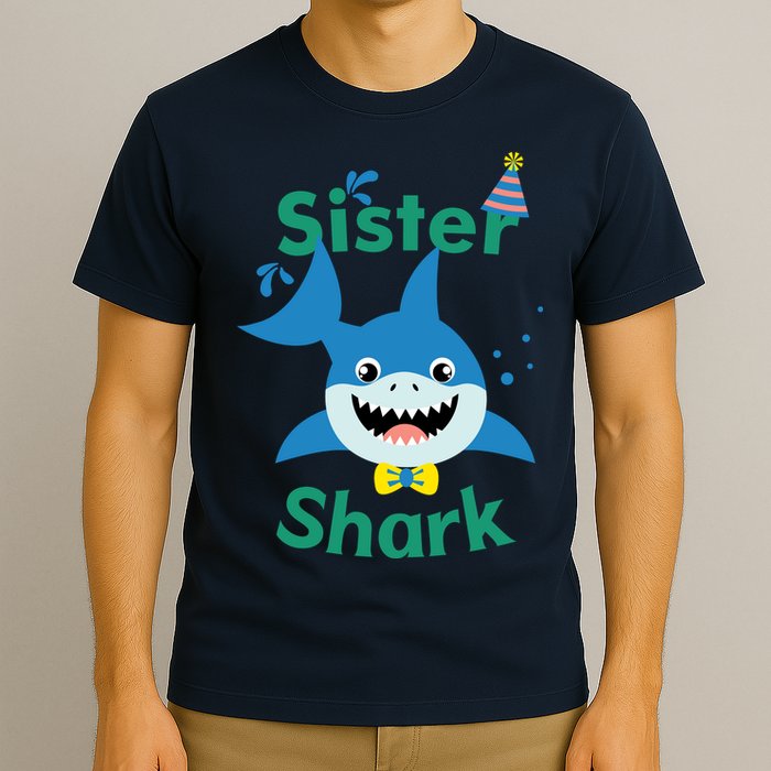Sister Shark Birthday Party Matching Family T-Shirt