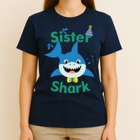 Sister Shark Birthday Party Matching Family T-Shirt