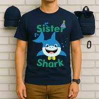 Sister Shark Birthday Party Matching Family T-Shirt