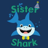Sister Shark Birthday Party Matching Family T-Shirt