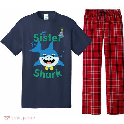 Sister Shark Birthday Party Matching Family Pajama Set
