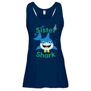 Sister Shark Birthday Party Matching Family Ladies Essential Flowy Tank