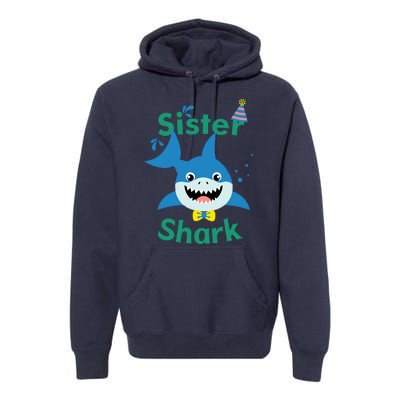 Sister Shark Birthday Party Matching Family Premium Hoodie