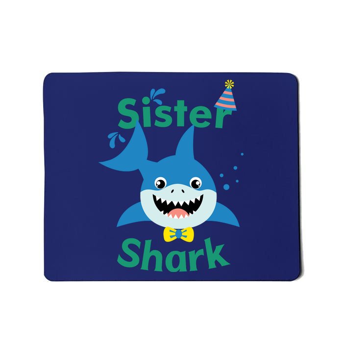 Sister Shark Birthday Party Matching Family Mousepad