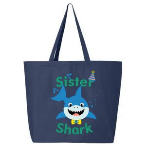 Sister Shark Birthday Party Matching Family 25L Jumbo Tote