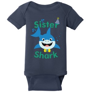 Sister Shark Birthday Party Matching Family Baby Bodysuit