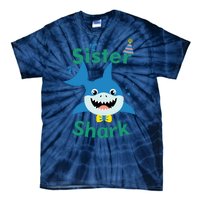 Sister Shark Birthday Party Matching Family Tie-Dye T-Shirt