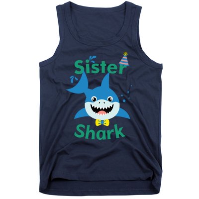 Sister Shark Birthday Party Matching Family Tank Top