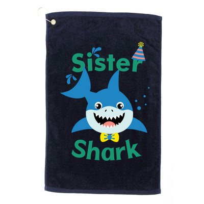 Sister Shark Birthday Party Matching Family Golf Towel