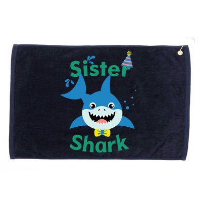 Sister Shark Birthday Party Matching Family Grommeted Golf Towel