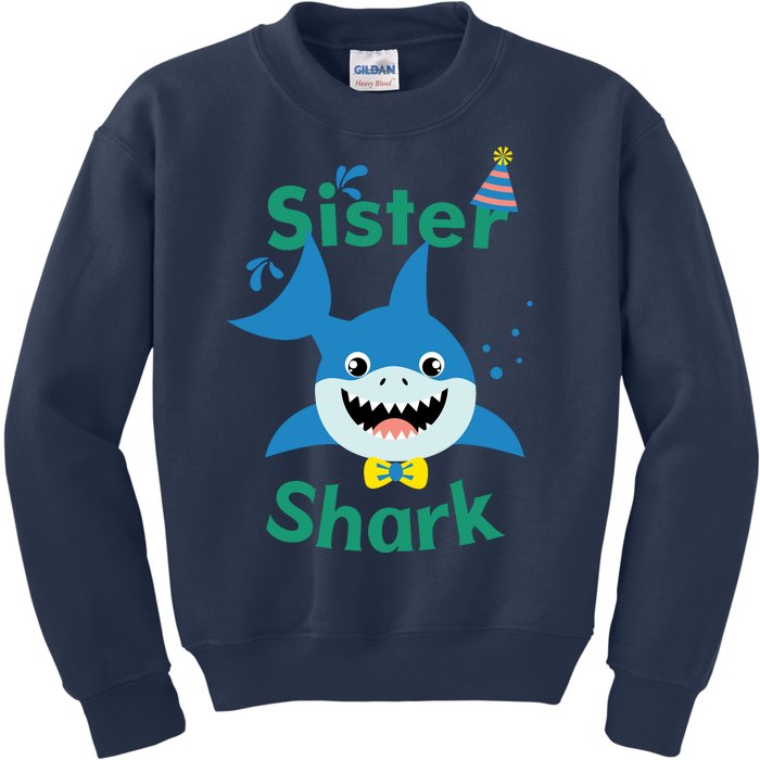 Sister Shark Birthday Party Matching Family Kids Sweatshirt