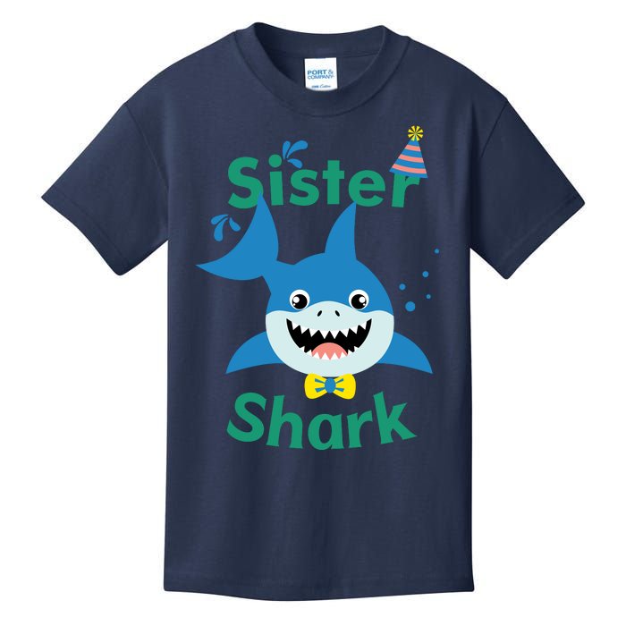 Sister Shark Birthday Party Matching Family Kids T-Shirt