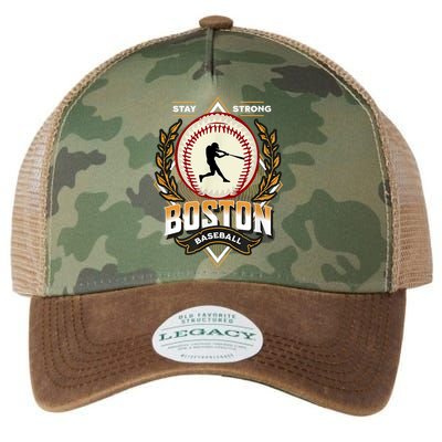 Stay Strong Boston Baseball Graphic Tee Vintage Style Legacy Tie Dye Trucker Hat