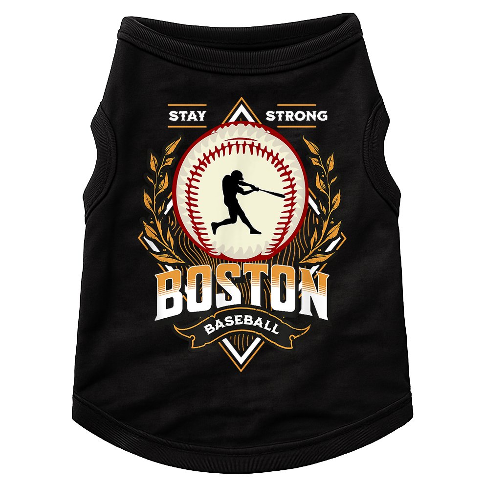 Stay Strong Boston Baseball Graphic Tee Vintage Style Doggie Tank