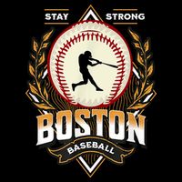 Stay Strong Boston Baseball Graphic Tee Vintage Style Apron