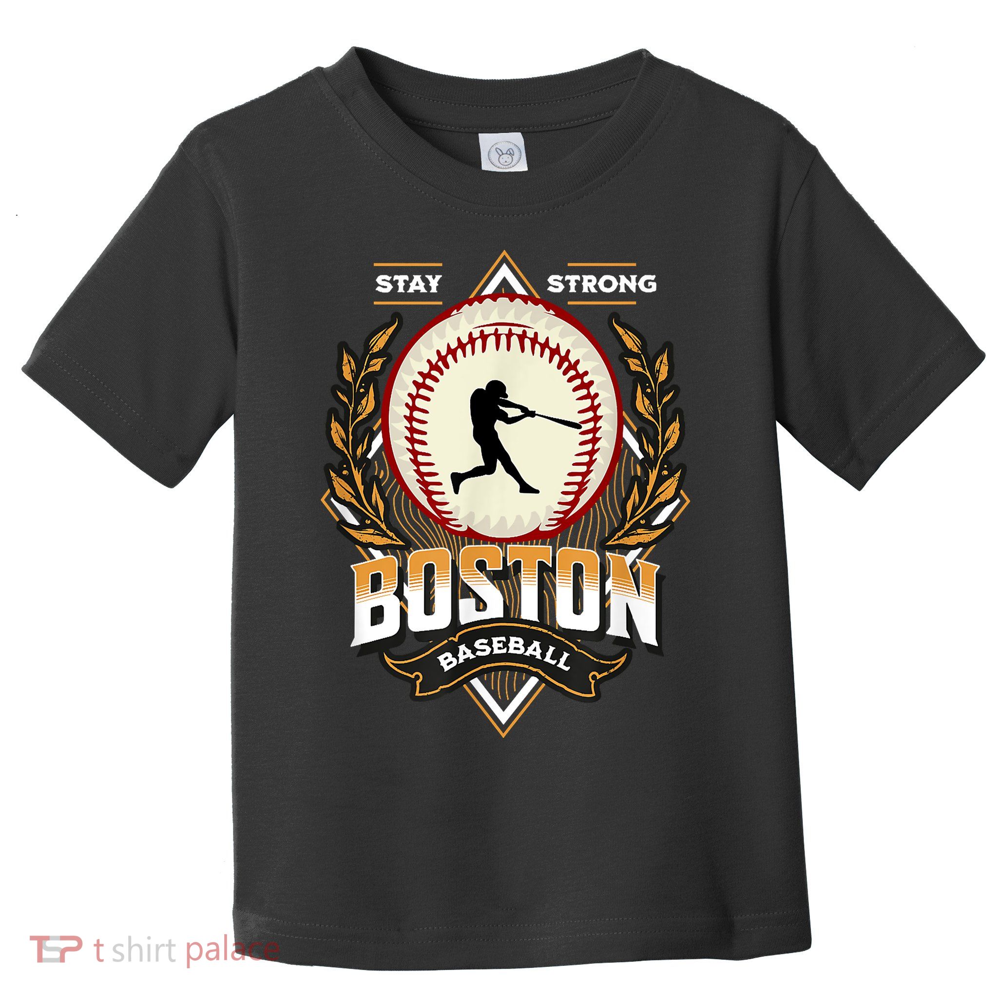 Stay Strong Boston Baseball Graphic Tee Vintage Style Toddler T-Shirt