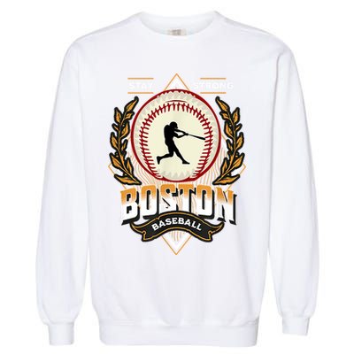 Stay Strong Boston Baseball Graphic Tee Vintage Style Garment-Dyed Sweatshirt
