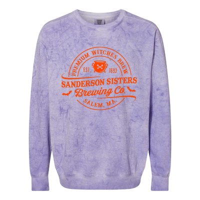 Sanderson Sisters Brewing Co Hocus Pocus Halloween 2022 Colorblast Crewneck Sweatshirt