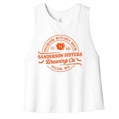 Sanderson Sisters Brewing Co Hocus Pocus Halloween 2022 Women's Racerback Cropped Tank