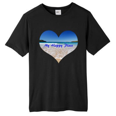 Summer Sand Beach Sea Ocean Is My Happy Place Gift Present Gift Tall Fusion ChromaSoft Performance T-Shirt