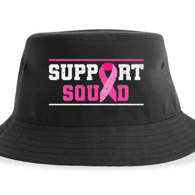 Support Squad Breast Cancer Awareness Pink Ribbon Sustainable Bucket Hat