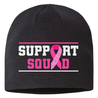 Support Squad Breast Cancer Awareness Pink Ribbon Sustainable Beanie