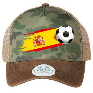 Spain Soccer Ball Spain Flag Jersey Spanish Football Fan Legacy Tie Dye Trucker Hat