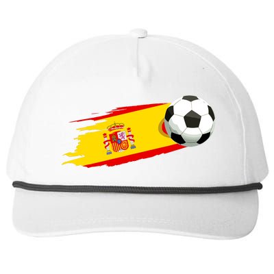 Spain Soccer Ball Spain Flag Jersey Spanish Football Fan Snapback Five-Panel Rope Hat